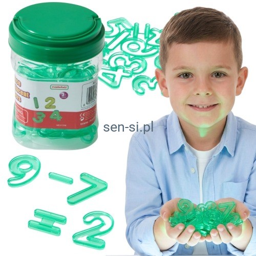 Przezroczyste cyfry- zielone