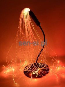 Lampa światłowodowa ze zmianą barw