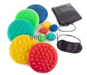 Zestaw sensoryczny: dyski i piłki - 10 szt.
