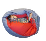 Tunel sensoryczny, pufa, leżanka, 3w1 czerwono-szary 