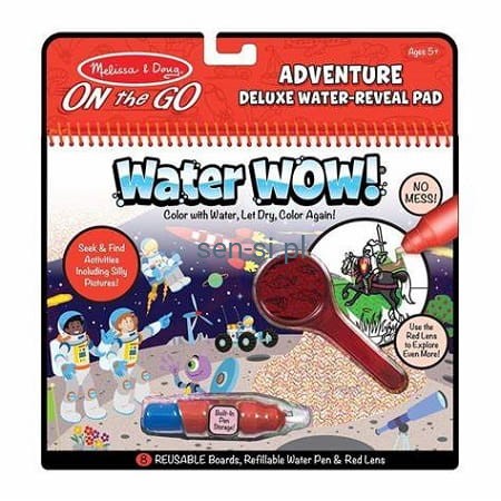 Kolorowanka wodna z lupą - Przygody