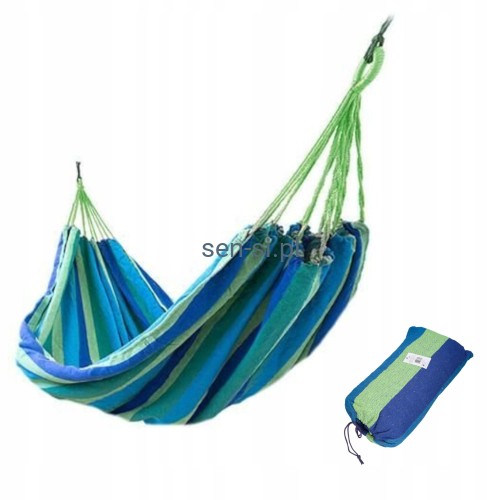 Hamak materiałowy, dwuosobowy 150 x 200 cm