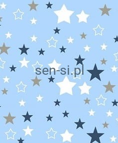 POSZEWKA na kołdrę 100x140 cm, niebieskie gwiazdki