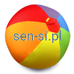 Piłka balonowa XXL, tęczowa