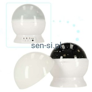 Gwiezdny projektor - lampka nocna 2w1