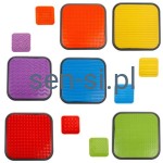 Ścieżka sensoryczna - małe i duże kwadraty, 12 el.