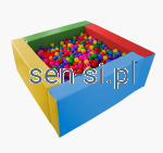 Suchy basen kwadratowy - 2x2m, wys. 60cm z piłeczkami Multikolor
