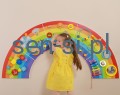 Drewniana Tablica Sensoryczno-Manipulacyjna EDU Tęcza Certyfikat