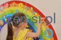 Drewniana Tablica Sensoryczno-Manipulacyjna EDU Tęcza Certyfikat
