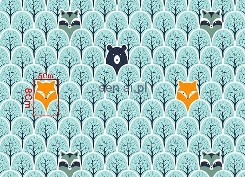 POSZEWKA na kołdrę 70x100 cm, liski